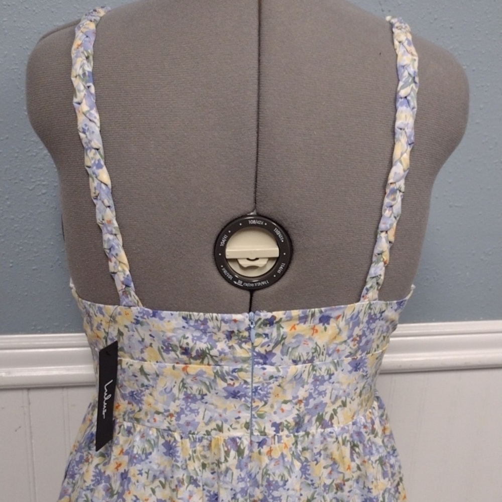 NEW Lulu's Blue and White Ruffled Tiered Maxi Dress - Picture 8 of 16
